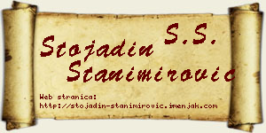 Stojadin Stanimirović vizit kartica